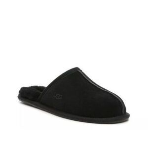 UGG Pearle Slipper Black Suede size 7 Shesrlung Luned Slip On